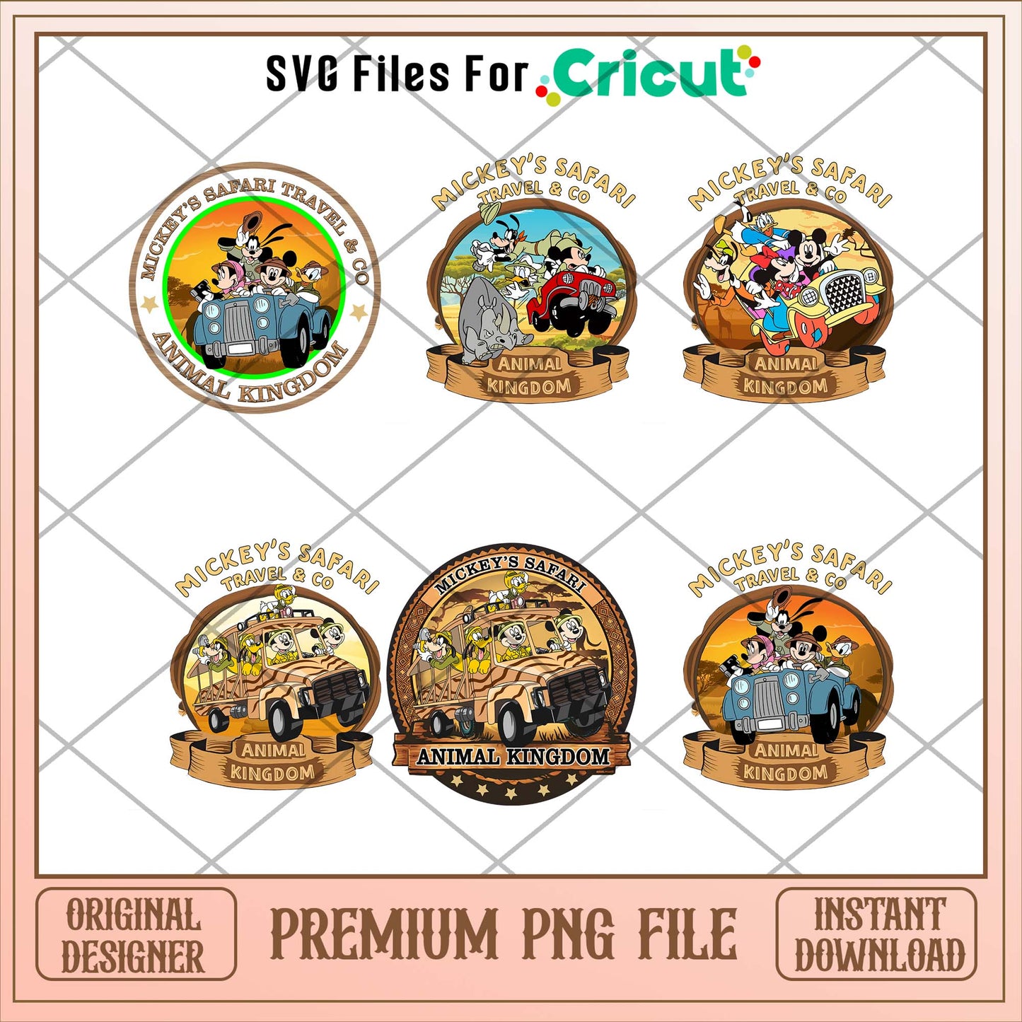 Mickey friends safari png bundle