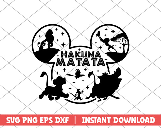 Mickey hakuna matata disney svg
