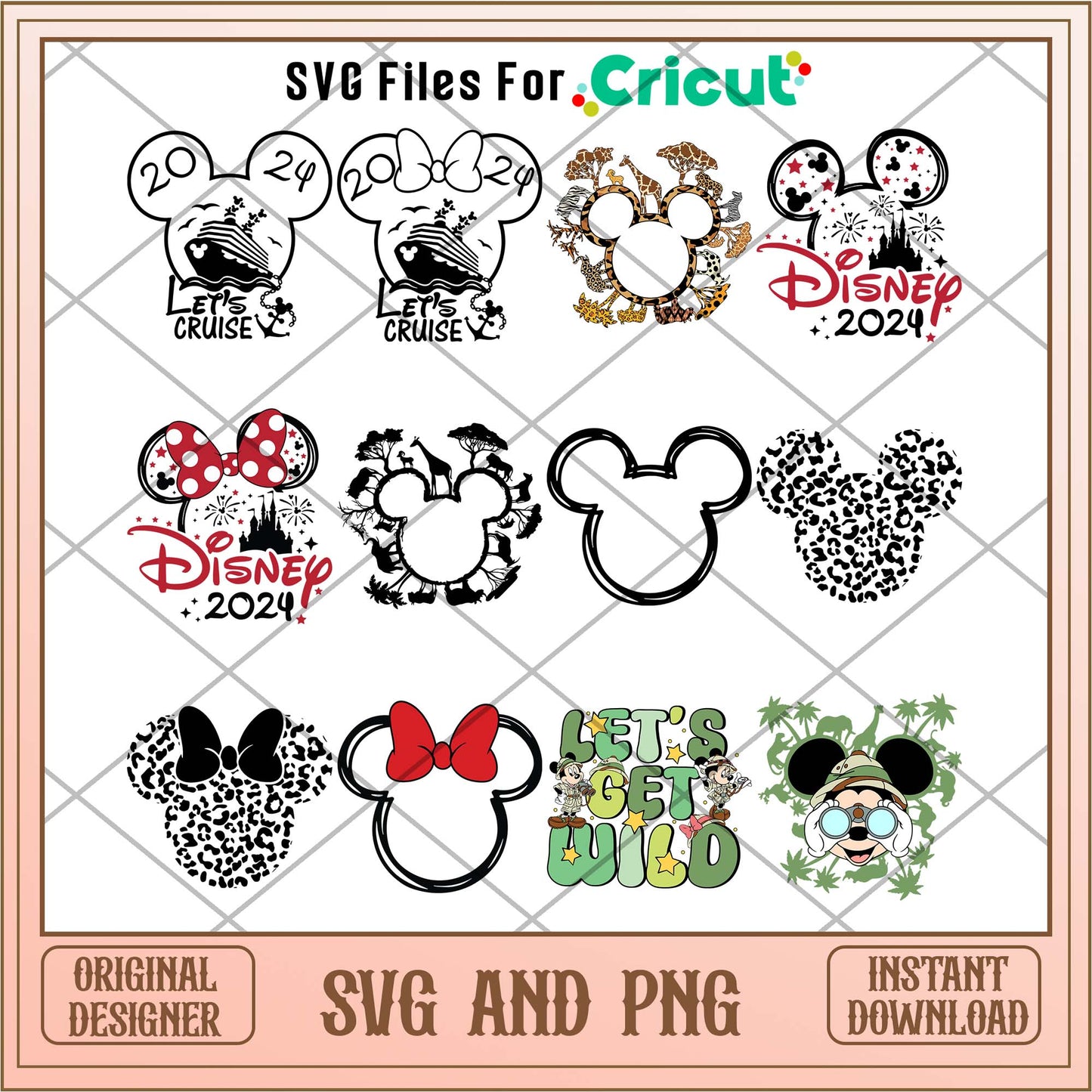 Disney Mickey head logo svg bundle