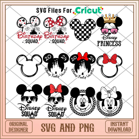 Disneyland Mickey head logo svg bundle