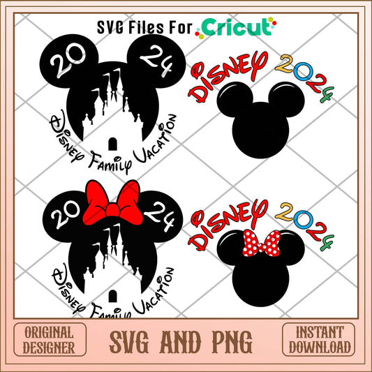 Mickey head art Disney 2024 svg bundle ver 3