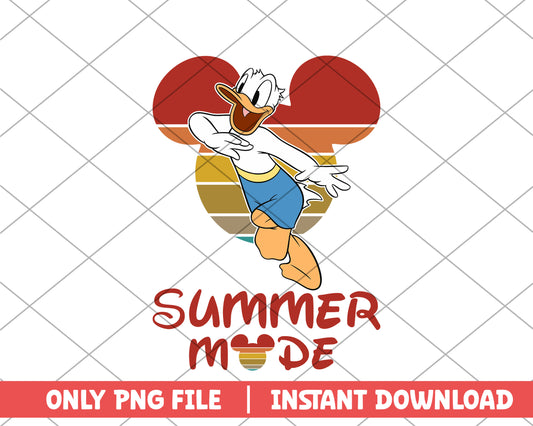 Mickey head donald summer mode disney png