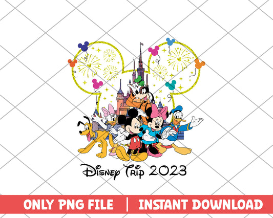 Mickey head friends disney trip 2023 disney png
