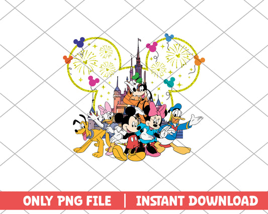 Mickey head friends disney trip 2023 white disney png