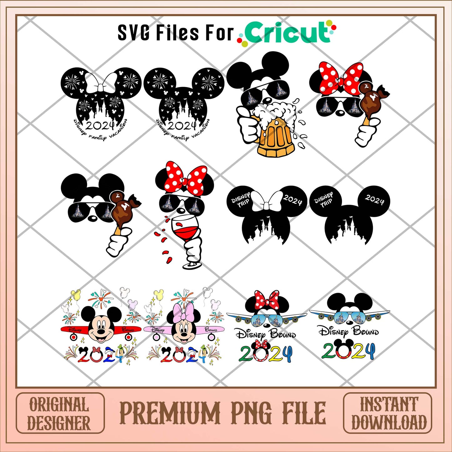 Disney Mickey head art png bundle