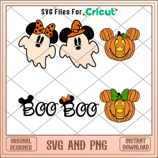 Disney Halloween Mickey and friend boo face svg bundle