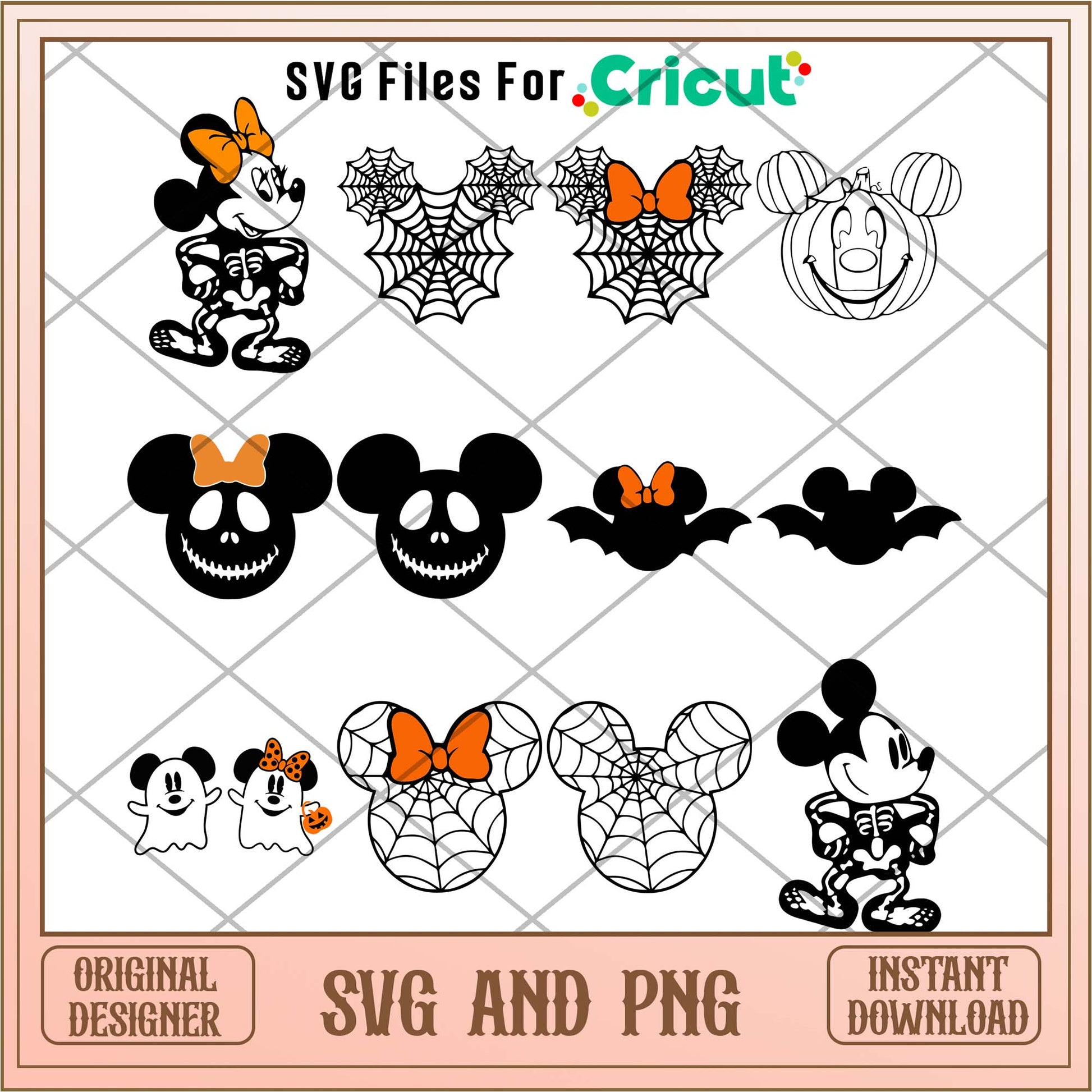 Disney Halloween Spider Mickey face svg bundle