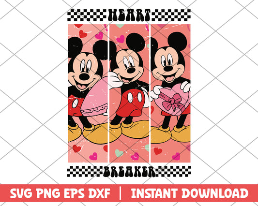 Mickey heart breaker   svg