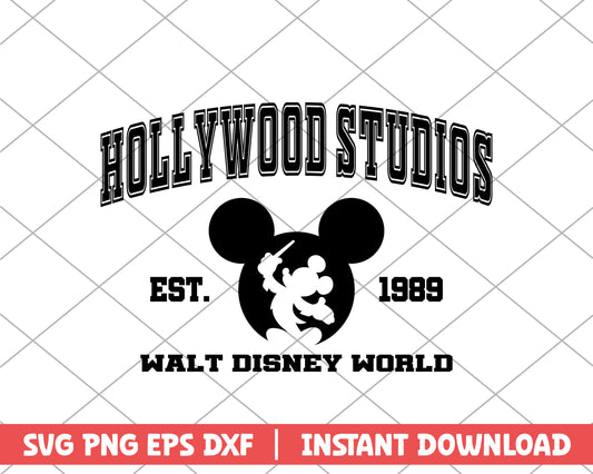 Mickey hollywood studios est 1998 disney svg