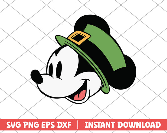 Mickey in the green hat svg 