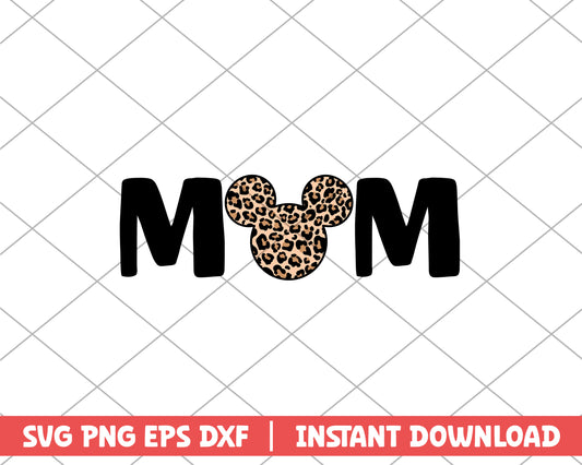 Mickey leopard mom mothers day svg 