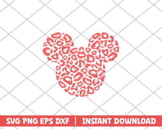 Mickey leopard skin cartoon svg
