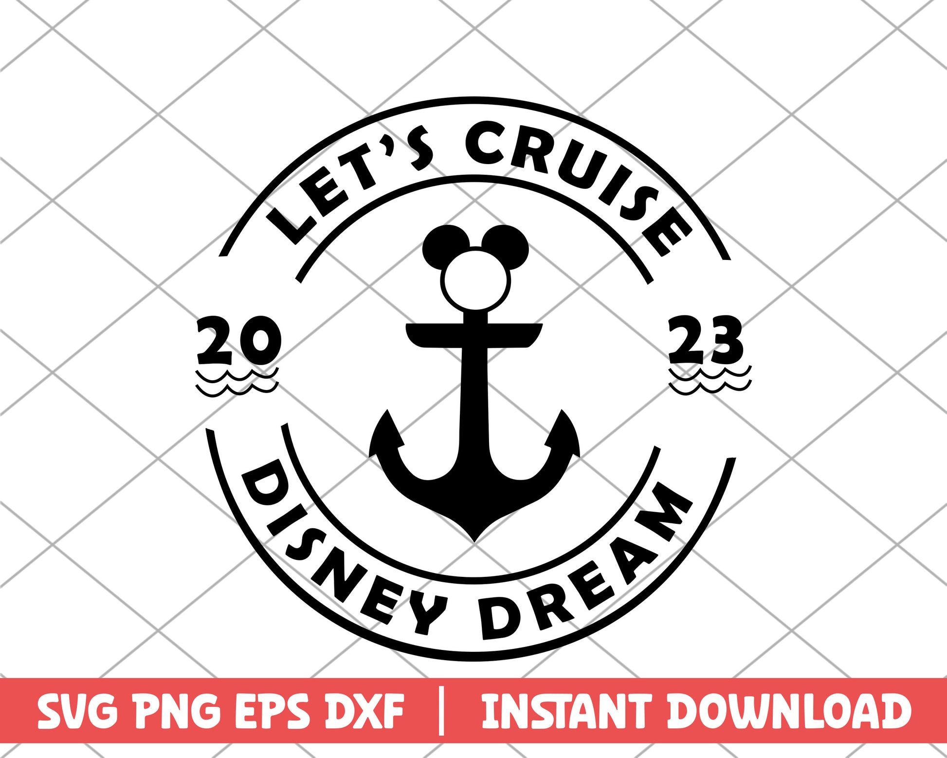 Mickey let's cruise disney dream disney svg
