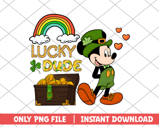 Mickey lucky dude st.patrick day png 