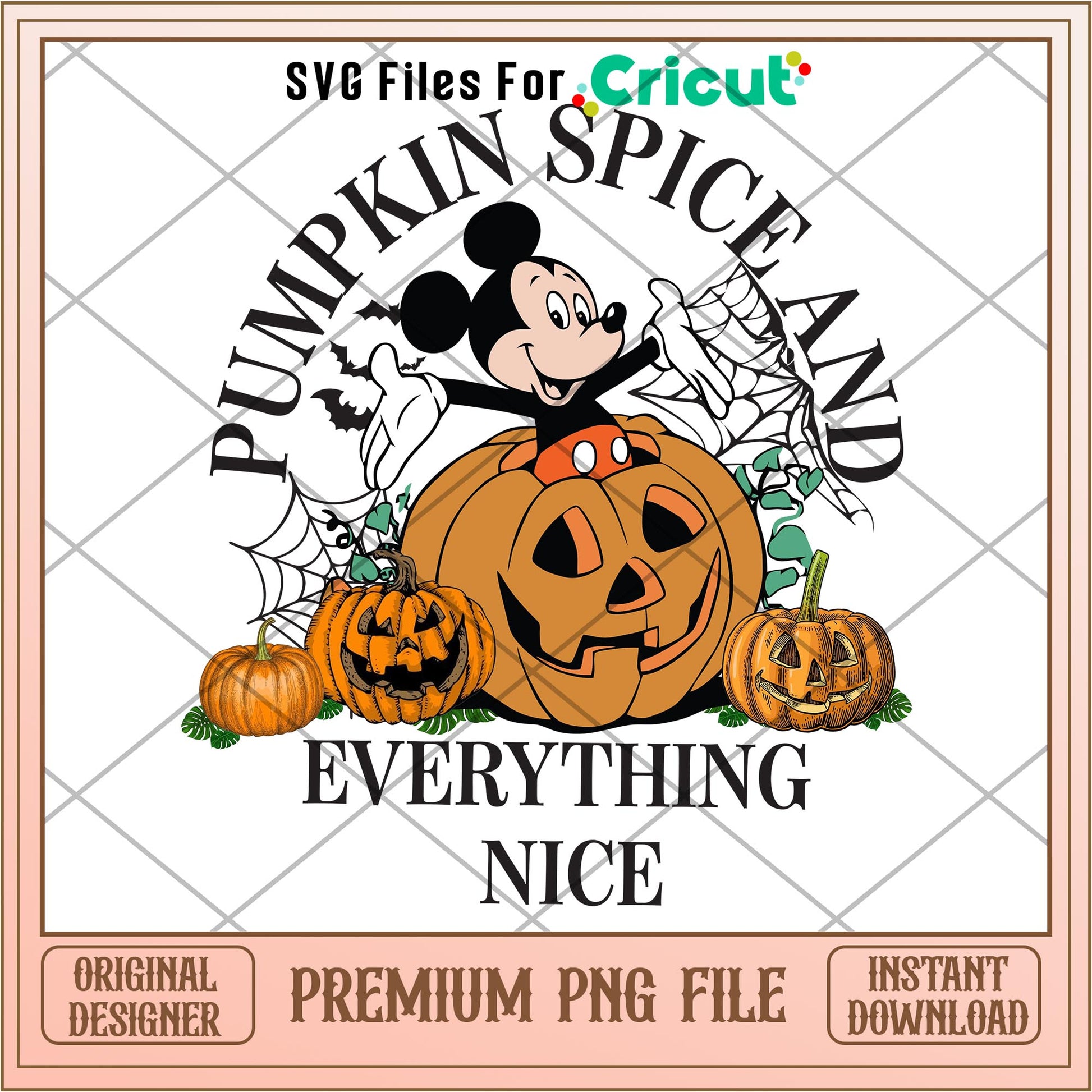 Mickey mouse Pumpkin Spice and Everything Nice png, Disney characters png, Digital Download