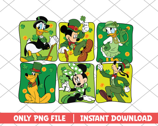 Mickey mouse and clover st.patrick day png 