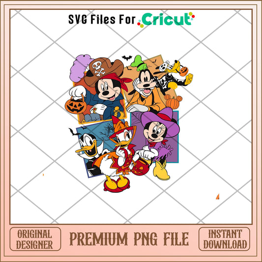 Mickey mouse and friends halloween png,  Disney characters png, Digital Download