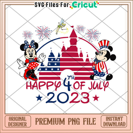 Mickey mouse and minnie happy 4th of july png, disney couple png, festive cartoon png