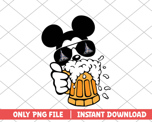 Mickey mouse beer disney png 