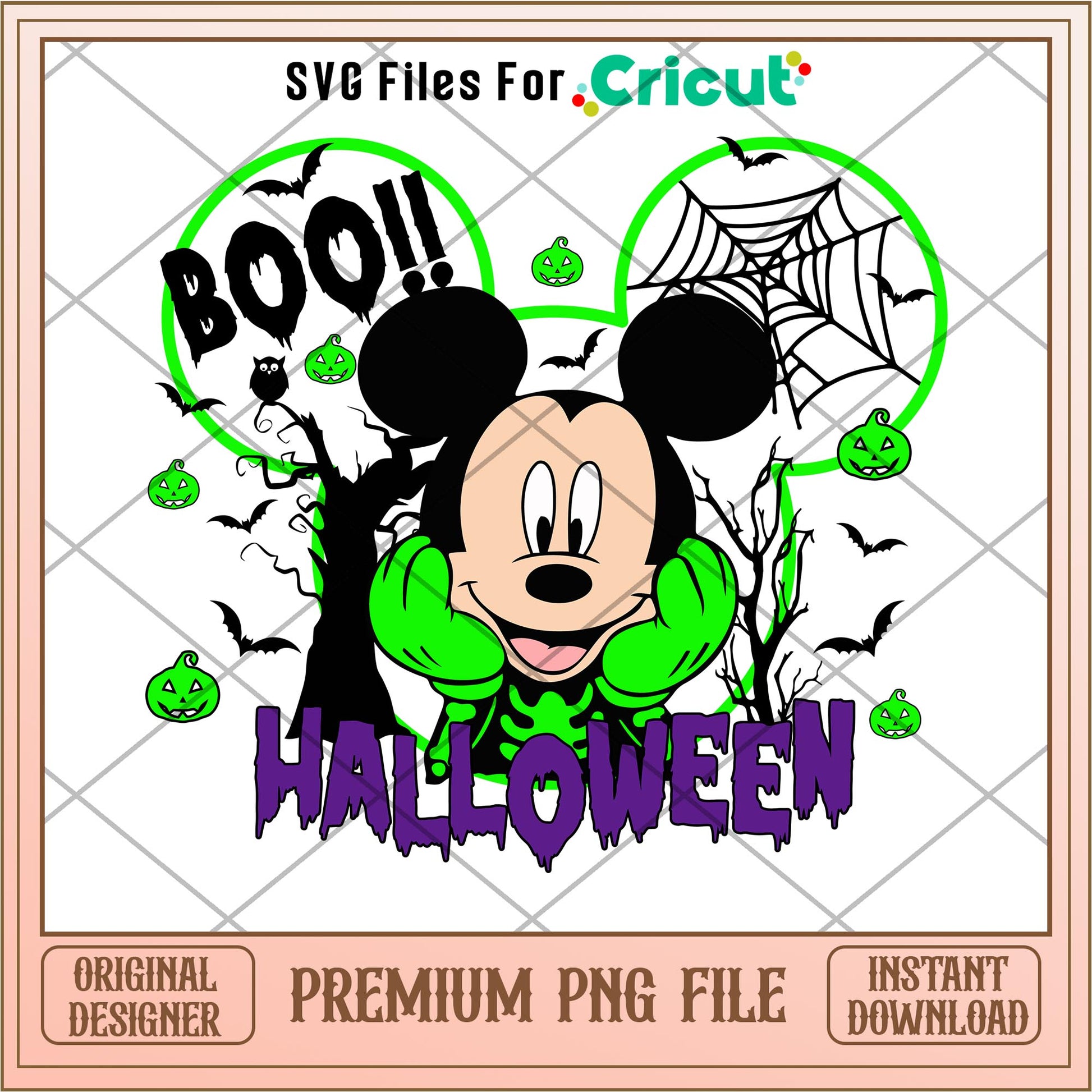 Mickey mouse boo halloween png, Disney characters png, Digital Download