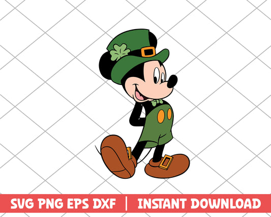 Mickey mouse character st.patrick svg 