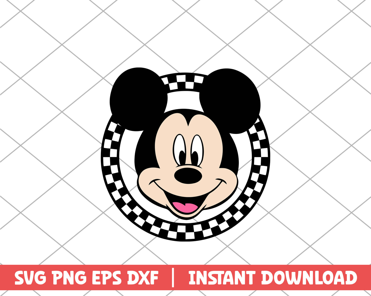 Mickey mouse checkered disney svg