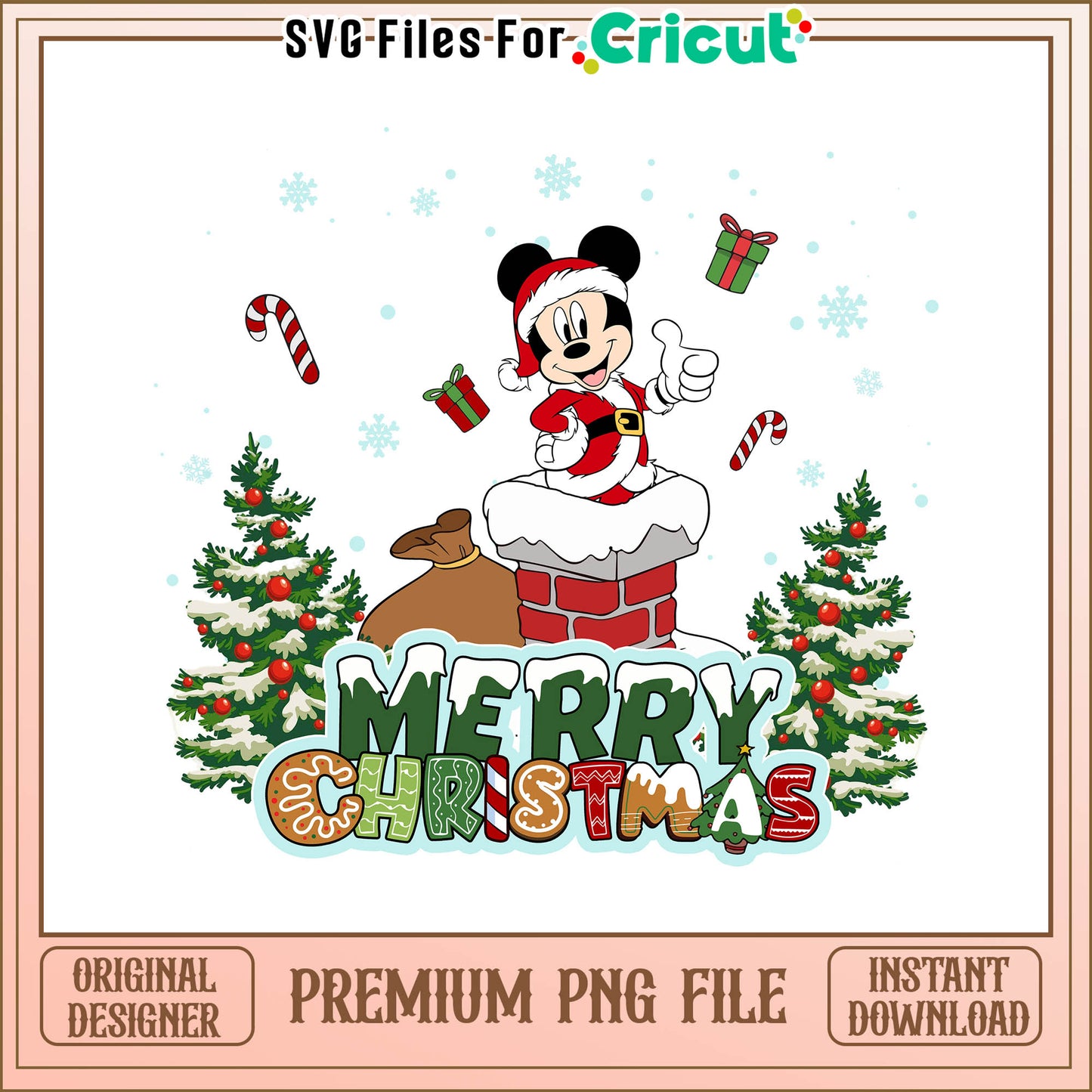 Mickey mouse chimney merry christmas png​, mickey mouse face png