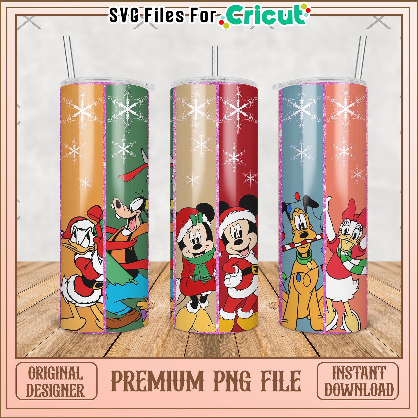 Mickey mouse christmas design tumbler png, christmas design png, funny santa claus png
