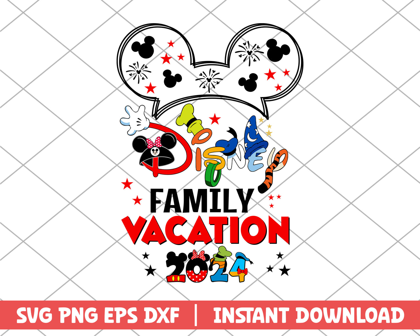 Mickey mouse disney family vacation svg