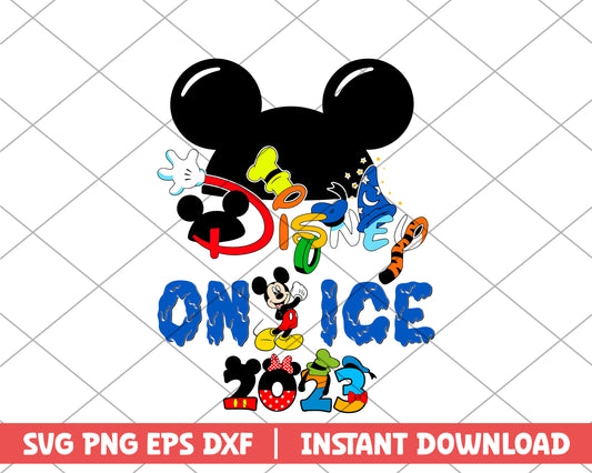 Mickey mouse disney on ice 2023 disney svg