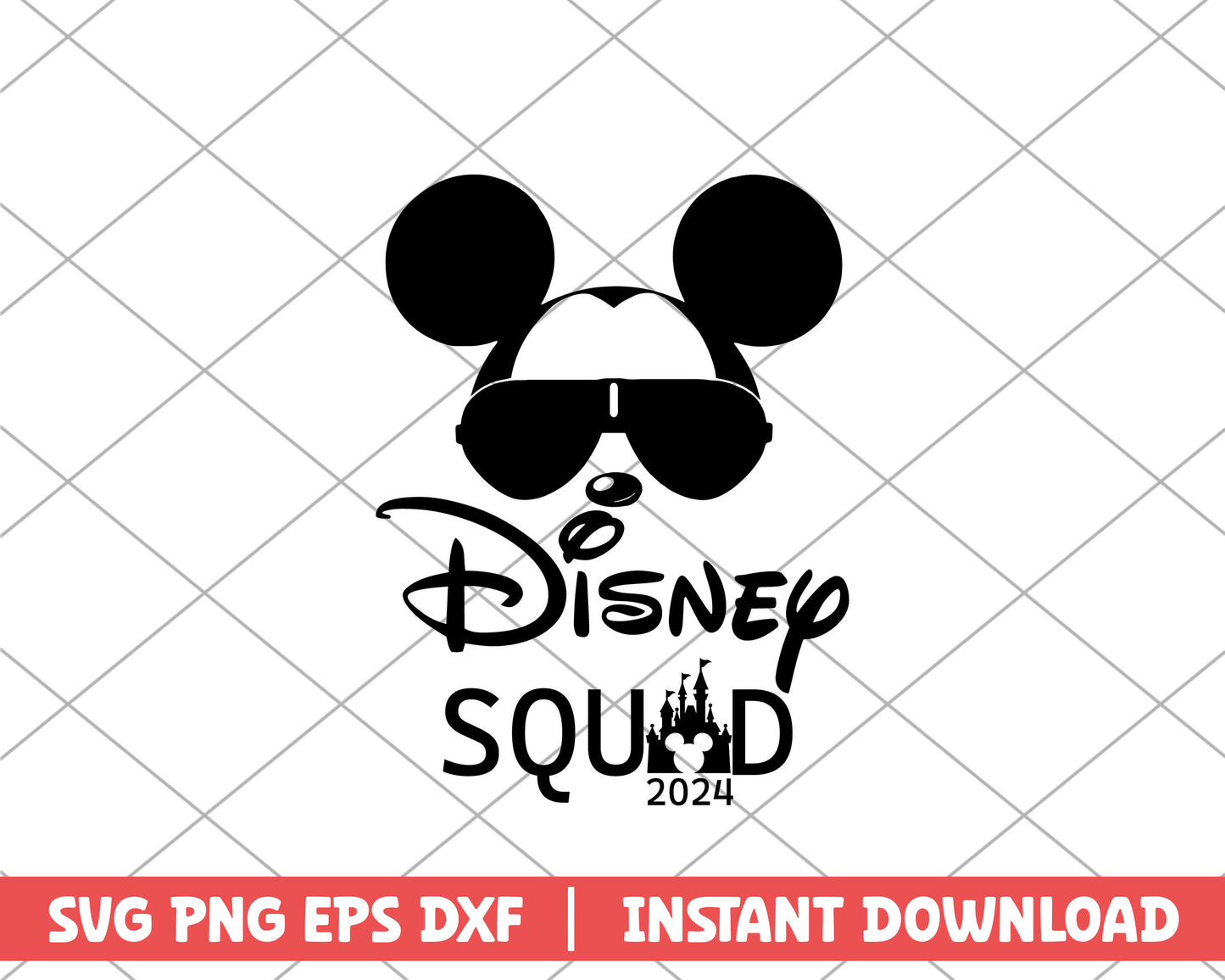 Mickey mouse disney squad 2024 disney svg