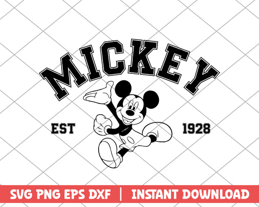 Mickey mouse est 1928 disney svg