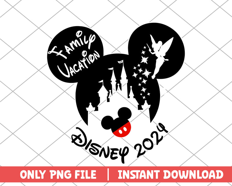 Mickey mouse family vacation disney png