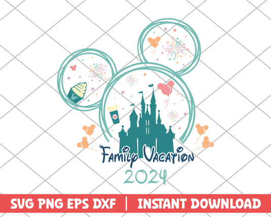 Mickey mouse family vacation disney svg