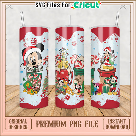 Mickey mouse funny design tumbler png, grinch christmas​​ png, christmas trees​​ png