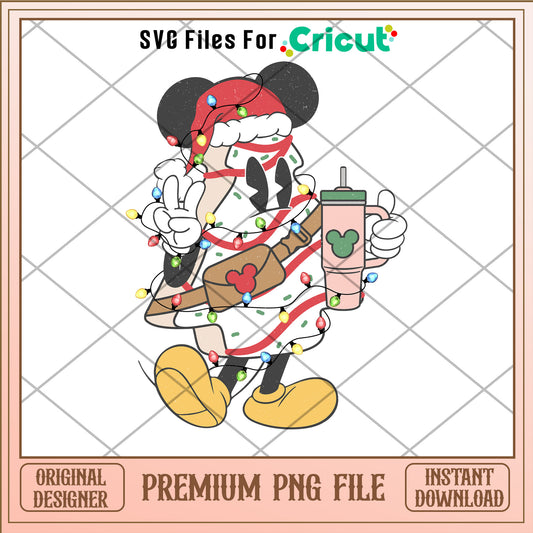Mickey mouse ghost png, christmas light png, christmas png
