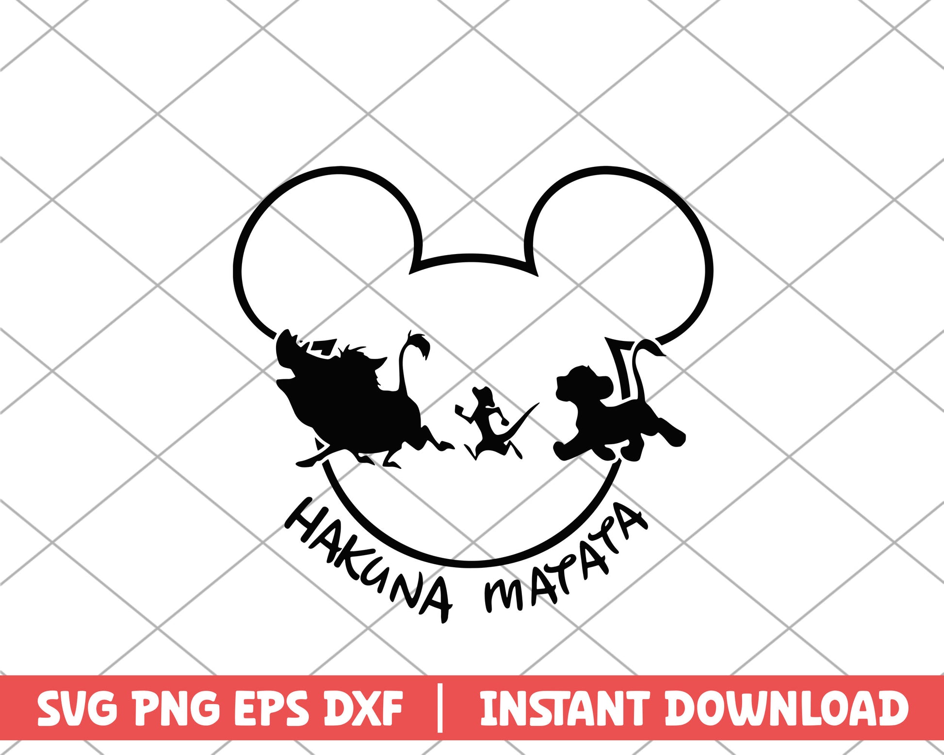 Mickey mouse hakuna matata disney svg