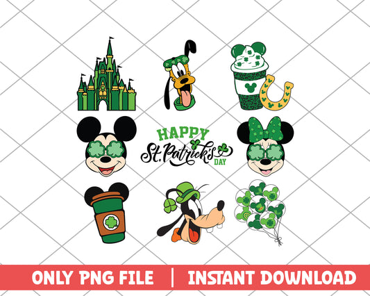 Mickey mouse happy st.patrick's day png 