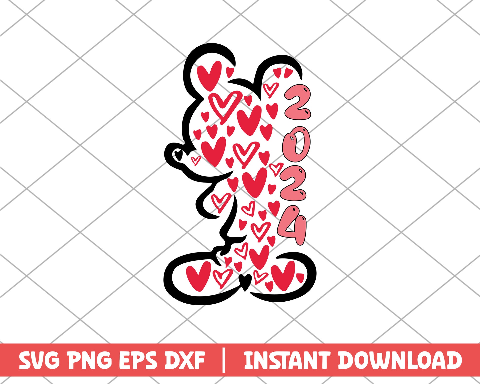 Mickey mouse heart disney svg