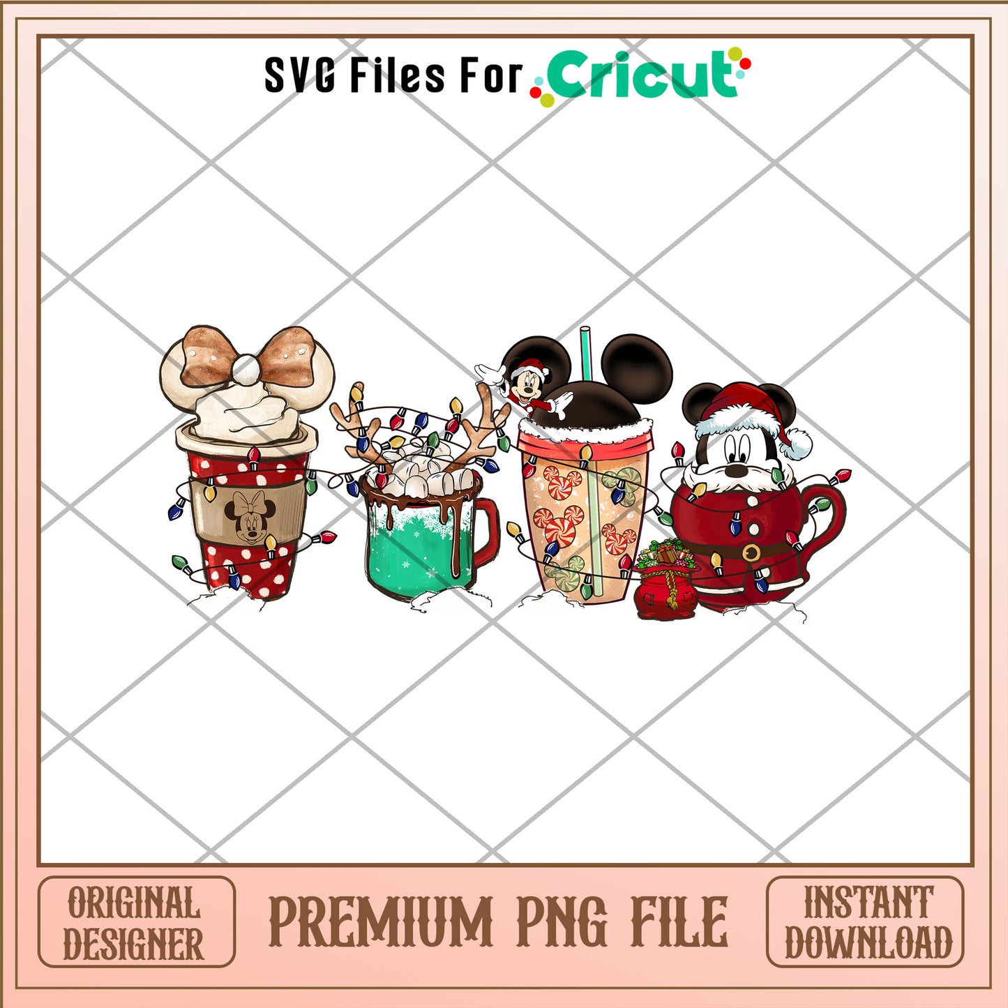 Mickey mouse hot cocoa png, Mickey mouse png, christmas png