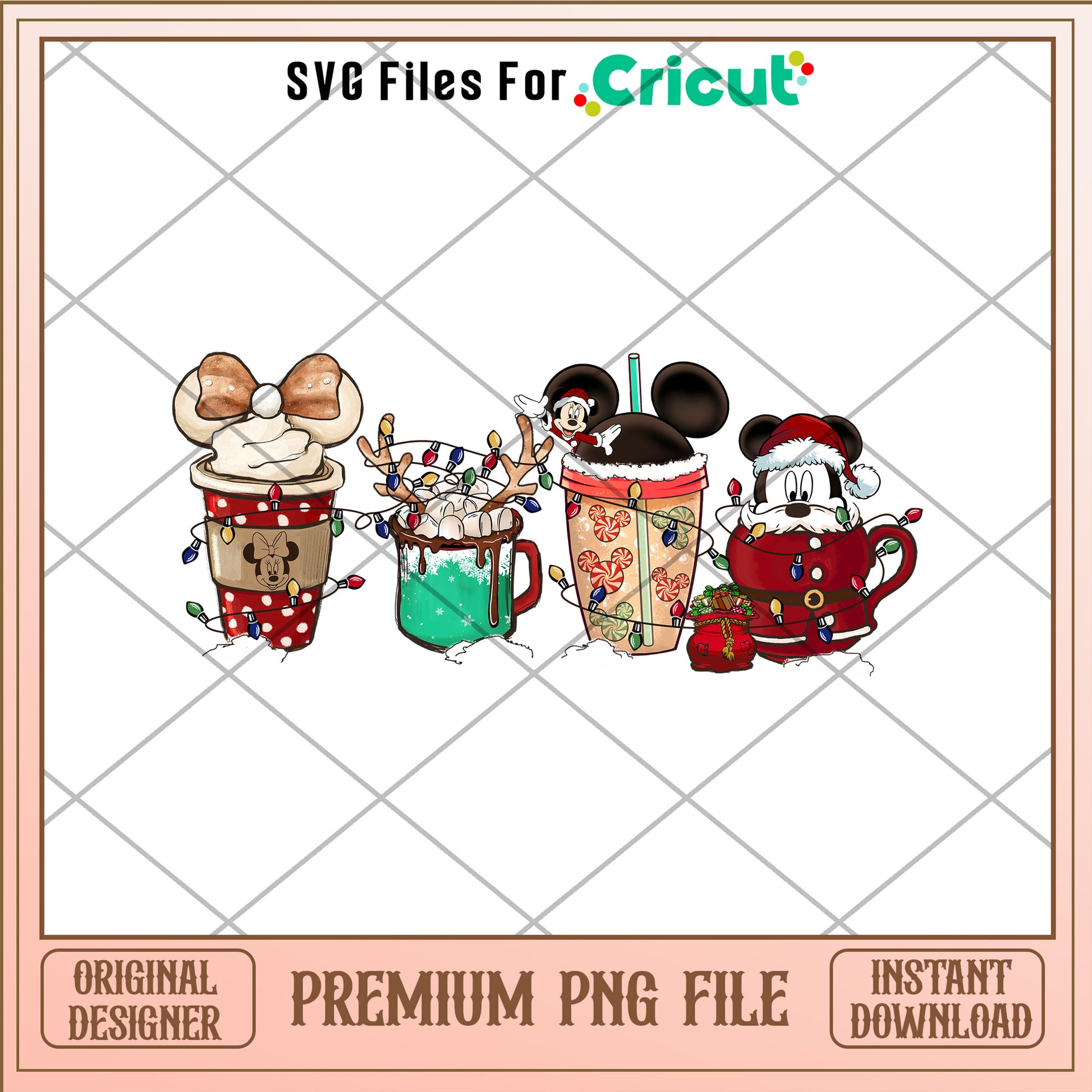 Mickey mouse hot cocoa png, Mickey mouse png, christmas png
