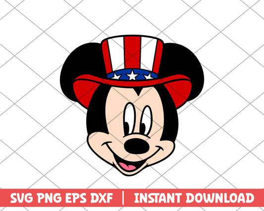 Mickey mouse patriotic cartoon svg