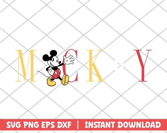 Mickey mouse retro disney svg