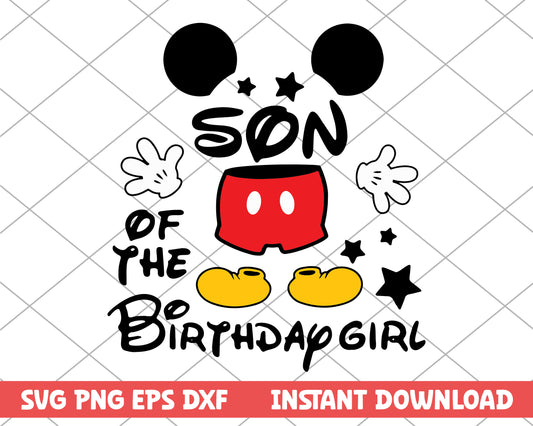 Mickey mouse son of the birthday girl svg 