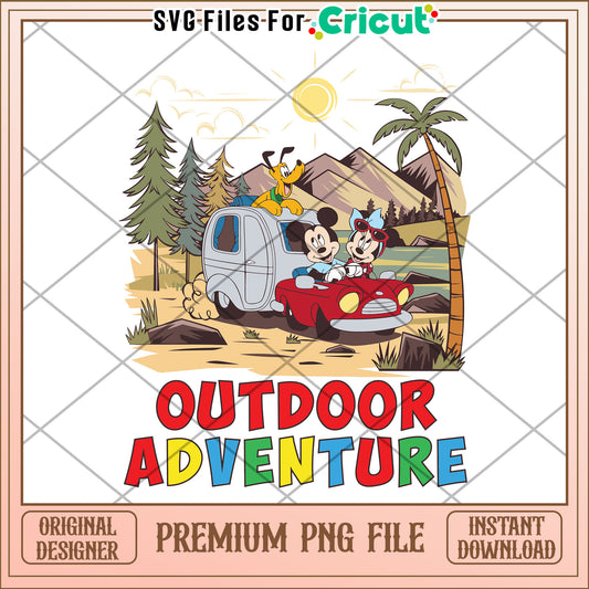 Mickey outdoor adventure png, disney mickey mouse png, mickey and minnie png