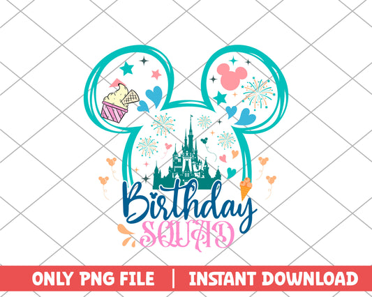 Mickey pastel birthday squad disney png