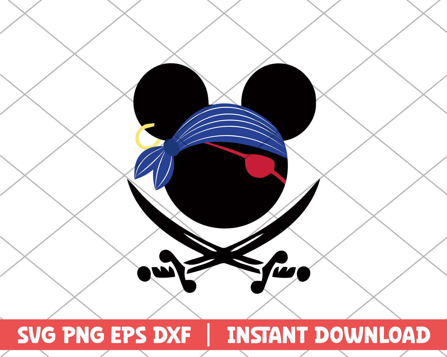 Mickey pirate disney svg