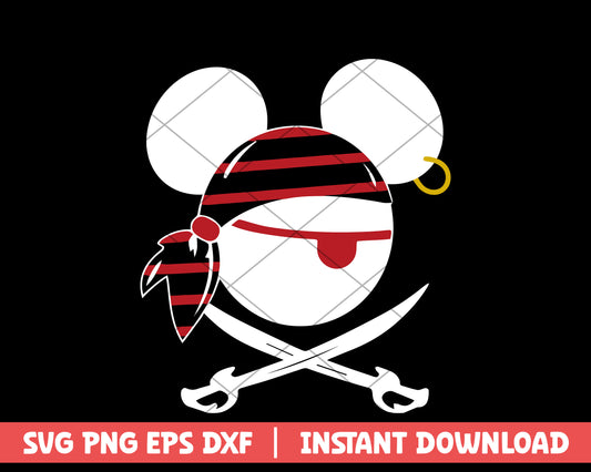 Mickey pirate disney svg