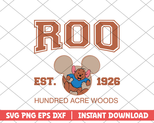 Mickey roo hundred acre woods disney svg