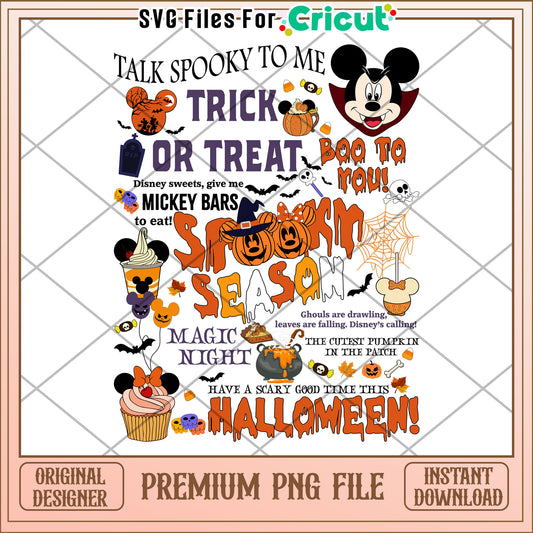 Mickey spooky season png, halloween png, halloween killers png